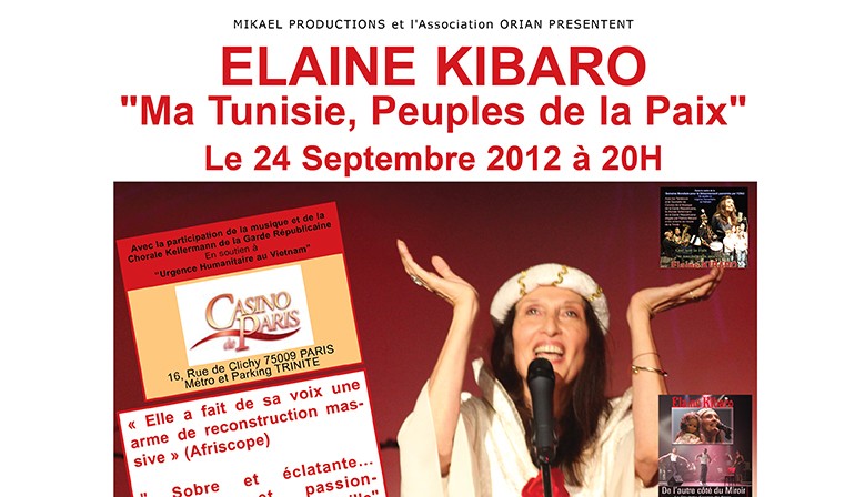 Elaine Kibaro au Casino de Paris - septembre 2012